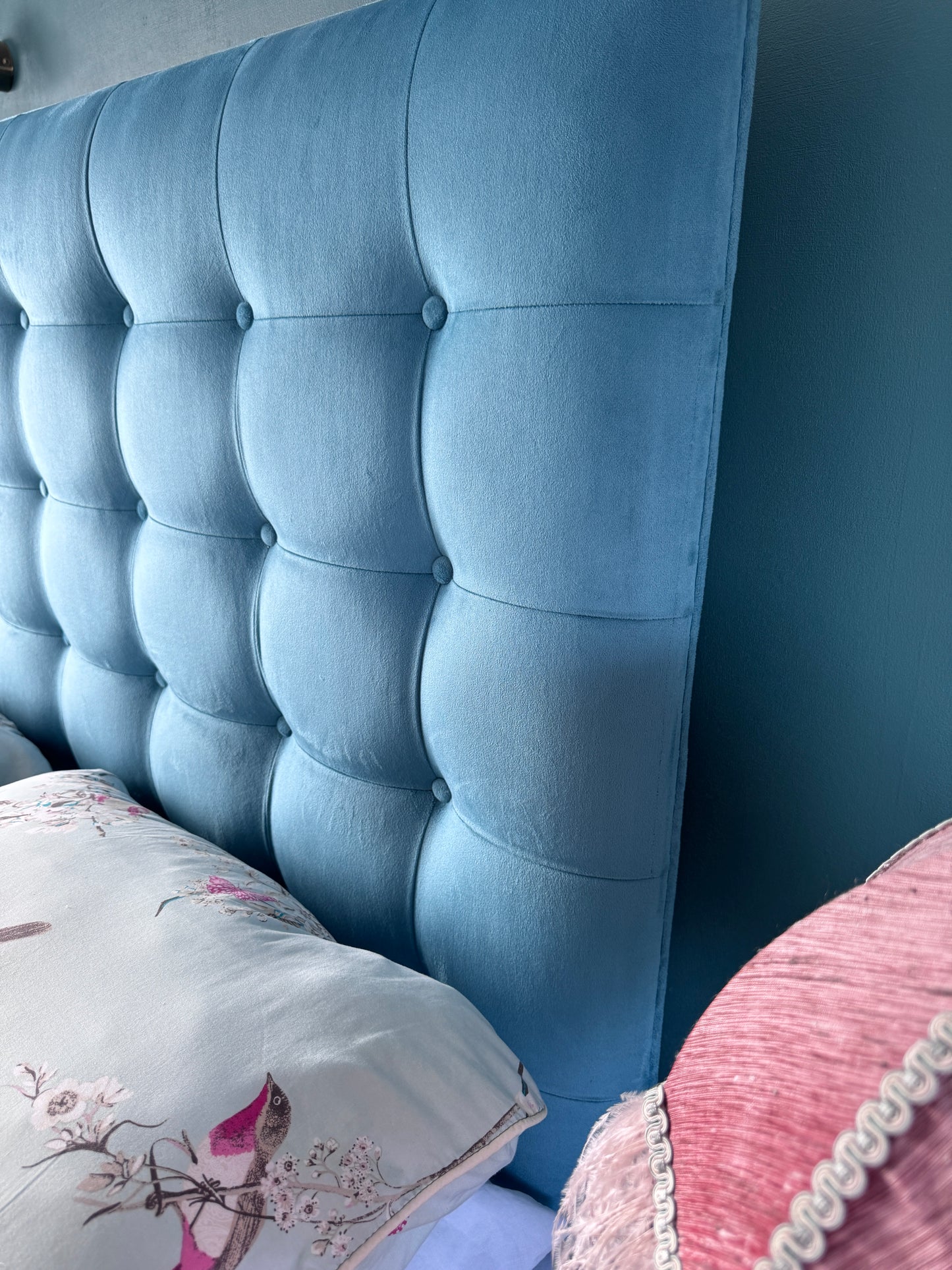 SQUARE BUTTONED HEADBOARD - DOUBLE
