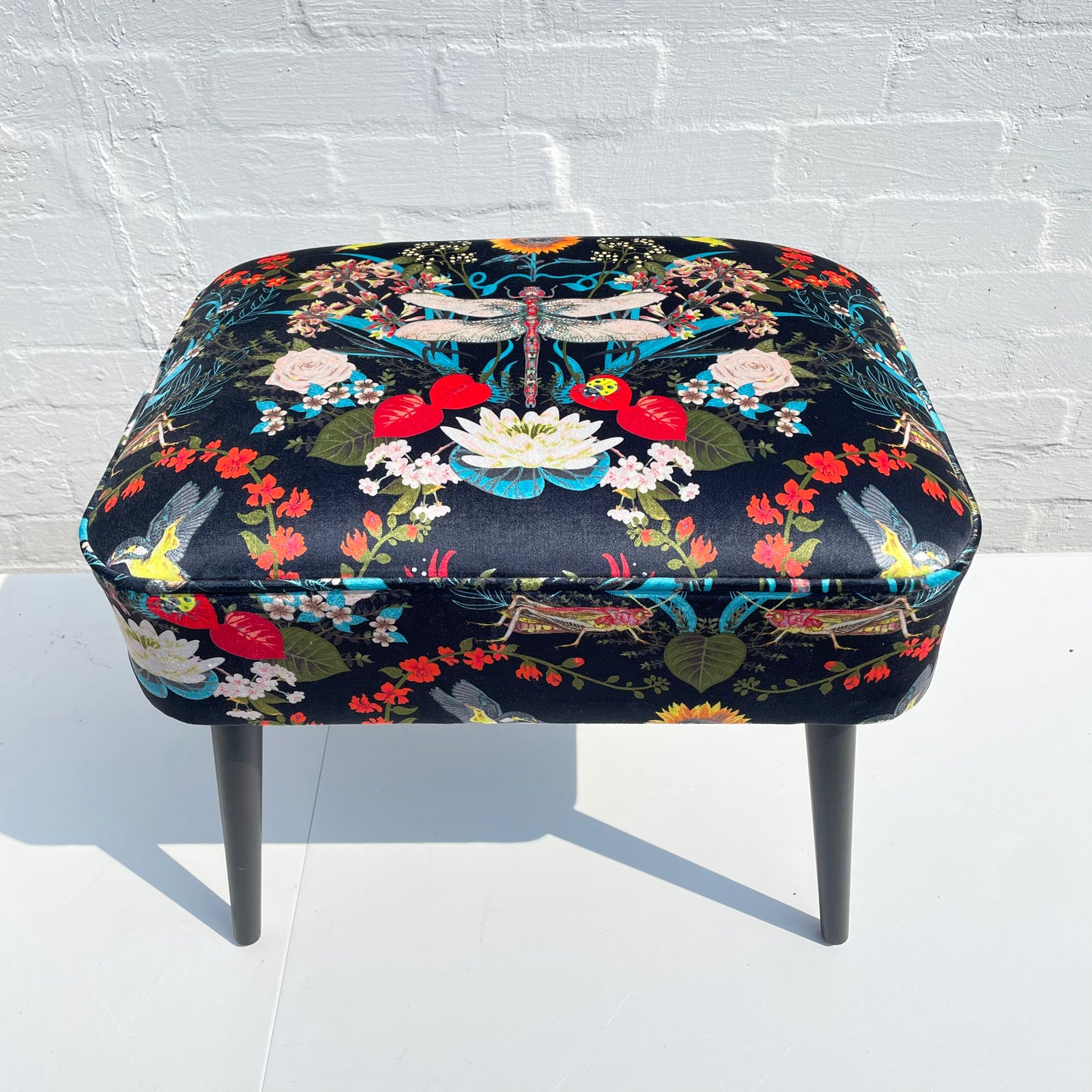 Bespoke Contemporary Footstool - VELVET