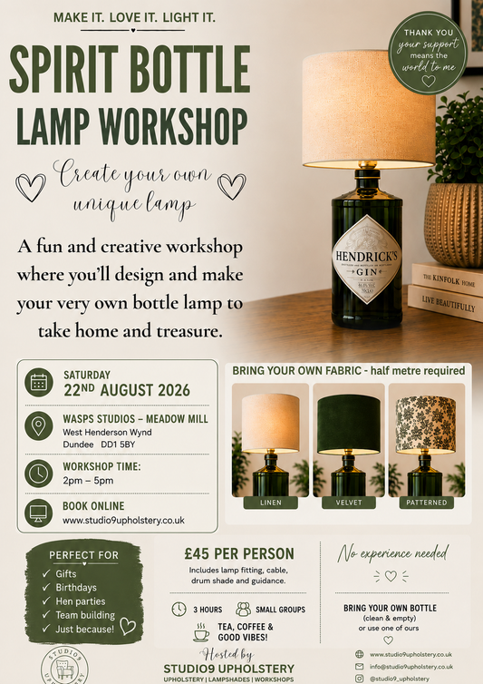 Spirit Bottle Lamp Workshop